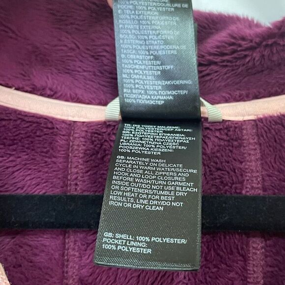 The North Face Women's Large Morning Glory Fleece Jacket Full Zip Purple Pink - Picture 6 of 12